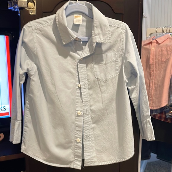 Gymboree long sleeve shirt— pale blue size 4 - Picture 1 of 3